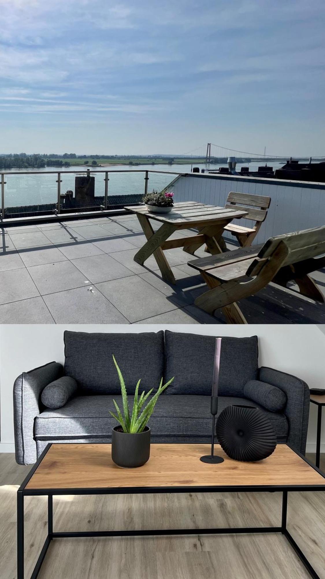 Panorama - Exklusives Apartment An Der Promenade Mit Dachterrasse & Rheinblick เอมเมอริช ภายนอก รูปภาพ